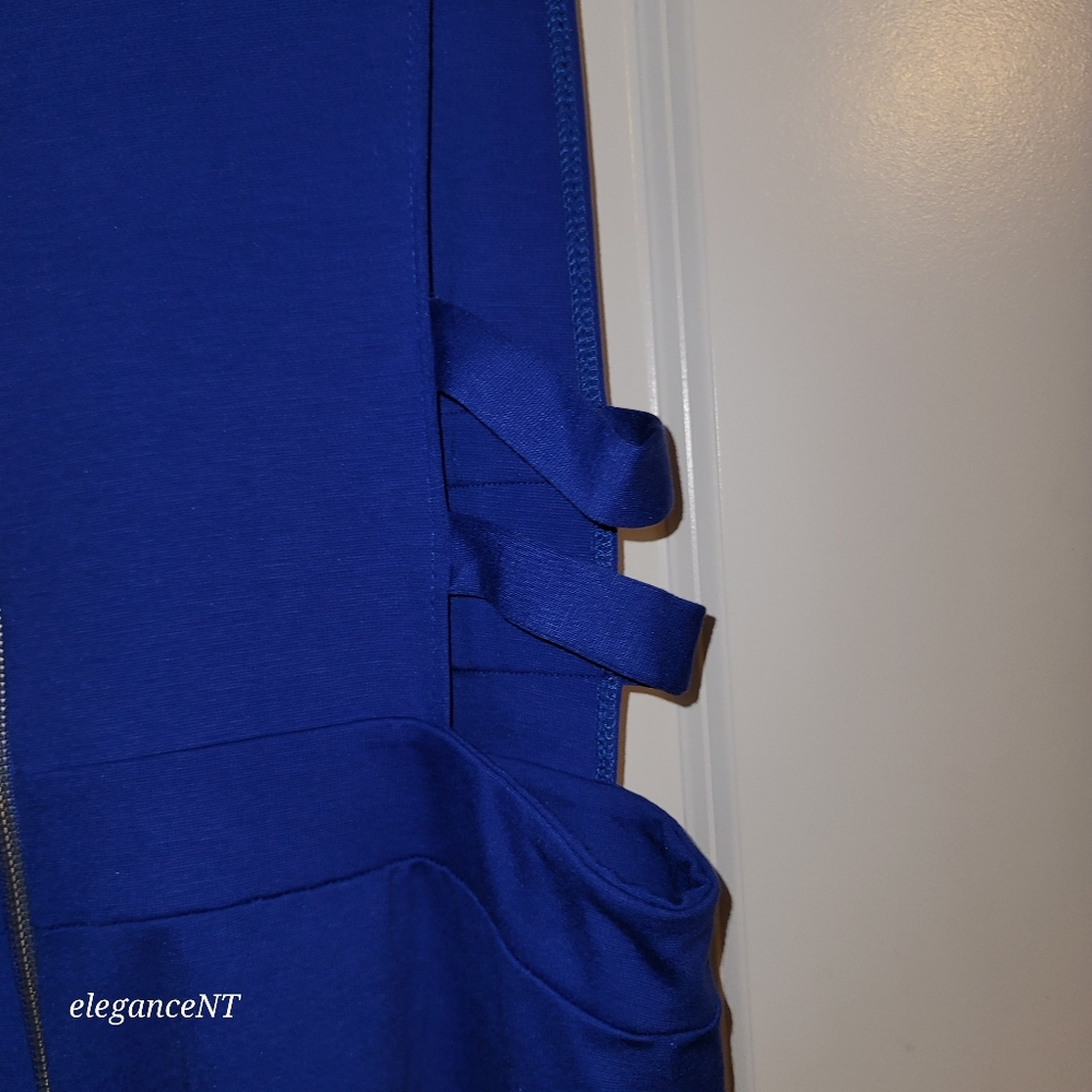 Fashion Nova Don’t Call Me Up Royal Blue Jumpsuit Sz: 2X NWT - Picture 4 of 10
